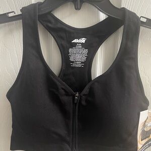 Avia Black Zipper Sports Top